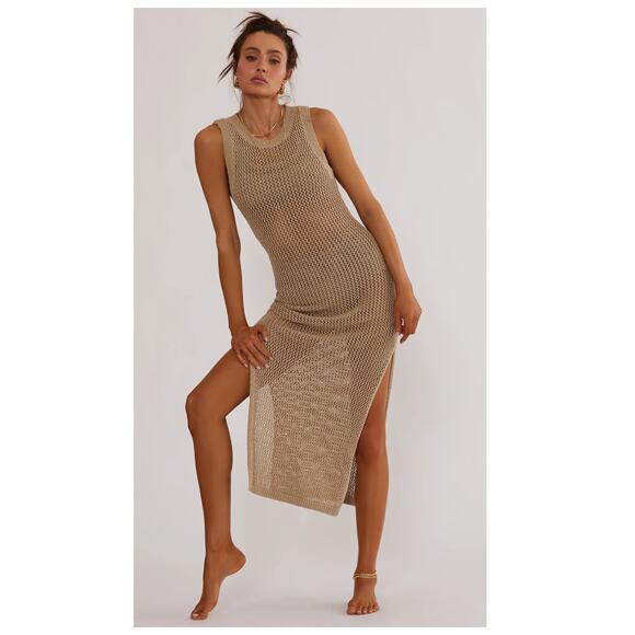 Beach Riot Holly Sheer Open Knit Cover-Up Dress Size Medium - Picture 1 of 11